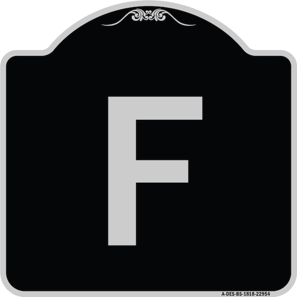 Signmission Sign with Letter F Heavy-Gauge Aluminum Architectural Sign, 18" x 18", BS-1818-22954 A-DES-BS-1818-22954 - main